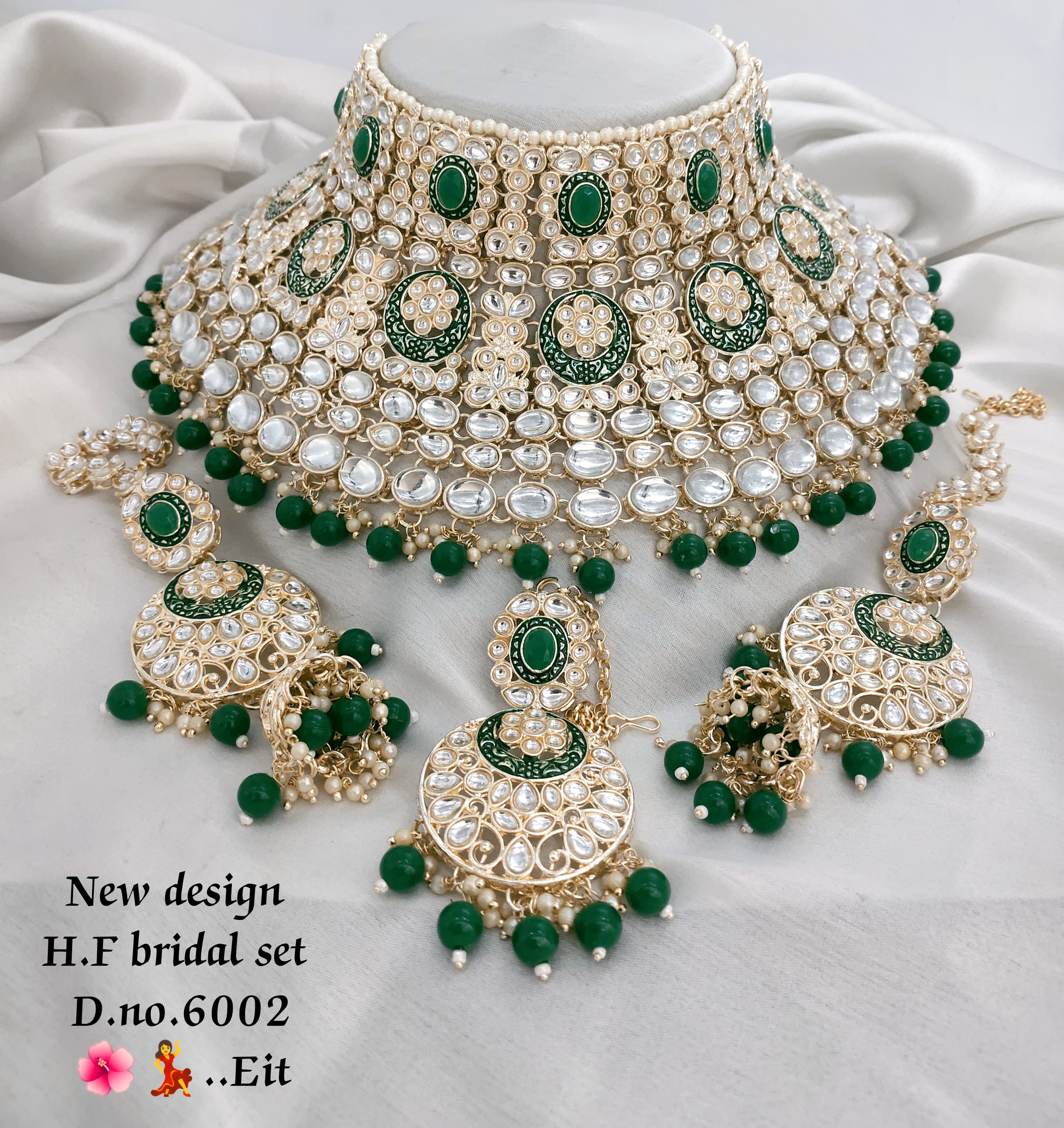 Gold Plated Kundan Stone Choker Jewellery Set